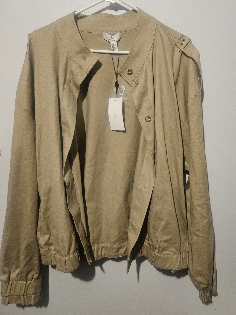 H by Halston Tan Utility Jacket, Size XXL